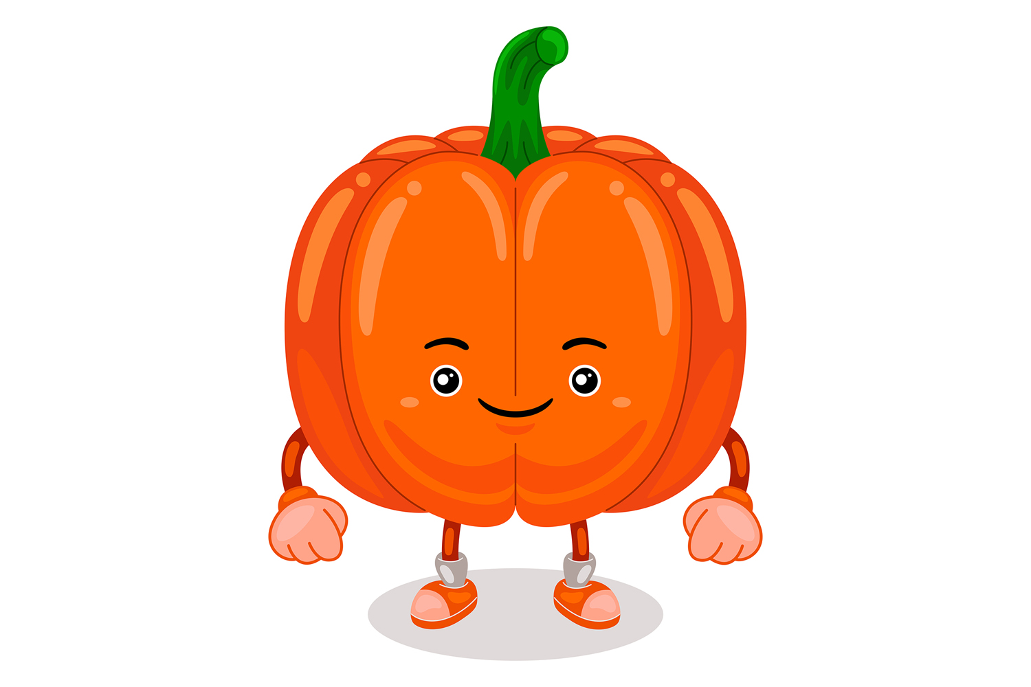 Pumpkin Mascot Character Vector Illustration
