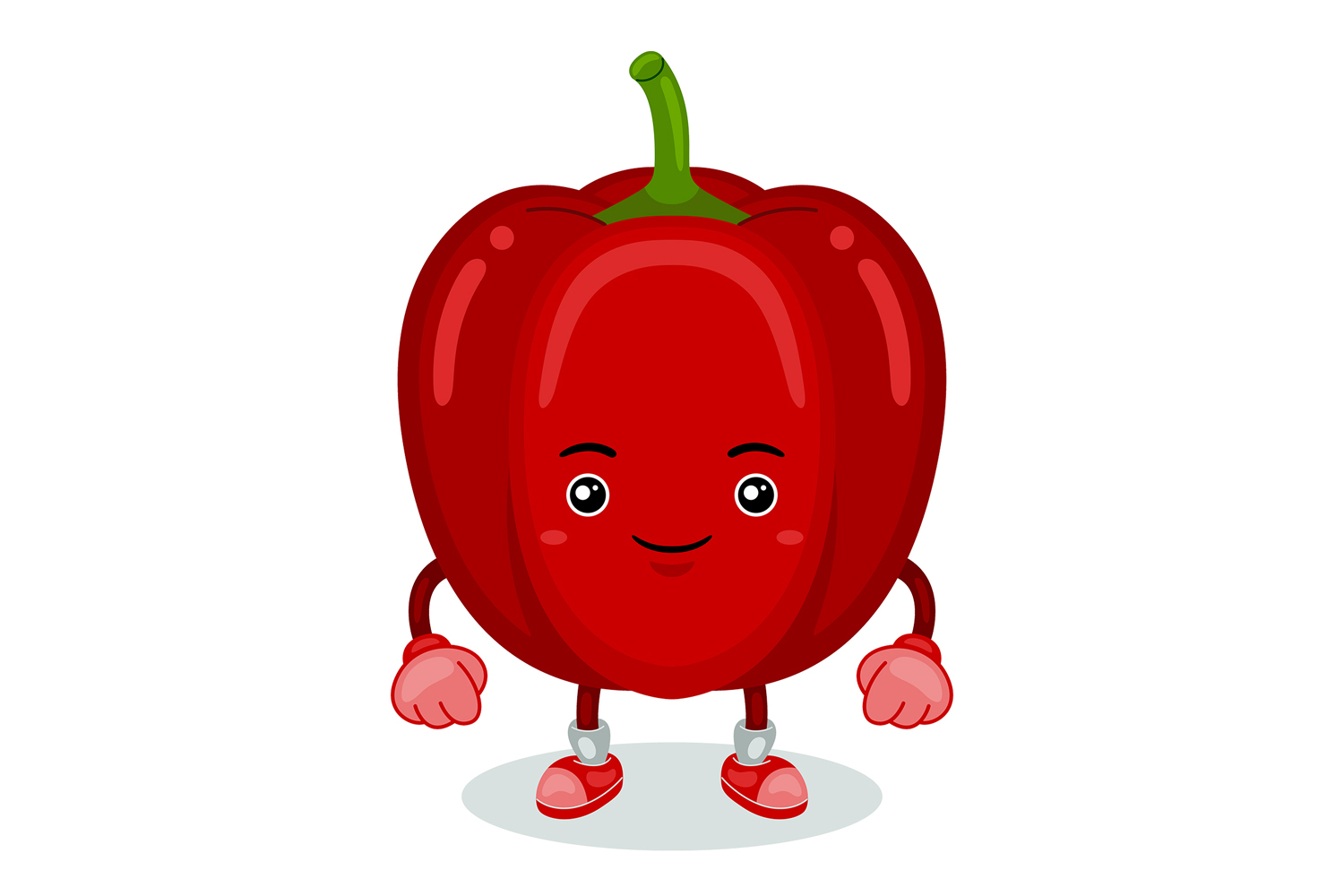 Red Pepper Mascot Character Vector Illustration