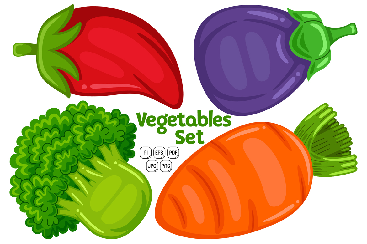 Cute Vegetables Pack Vector #01