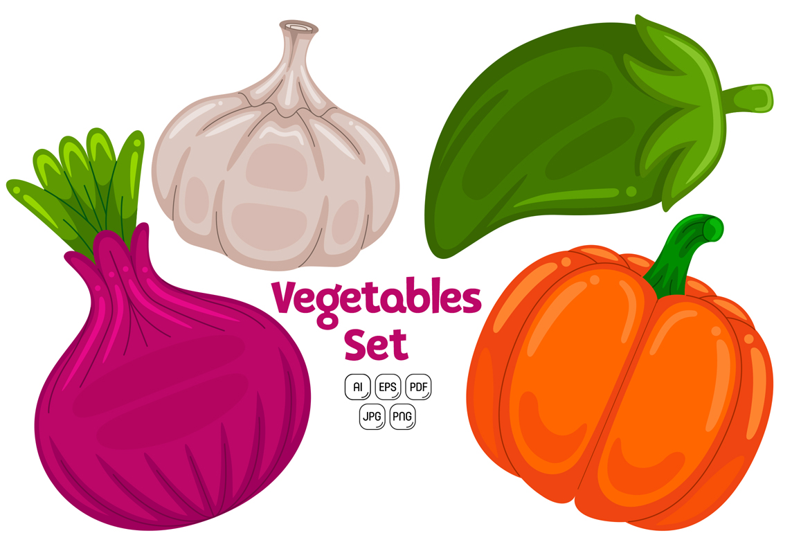 Cute Vegetables Pack Vector #03