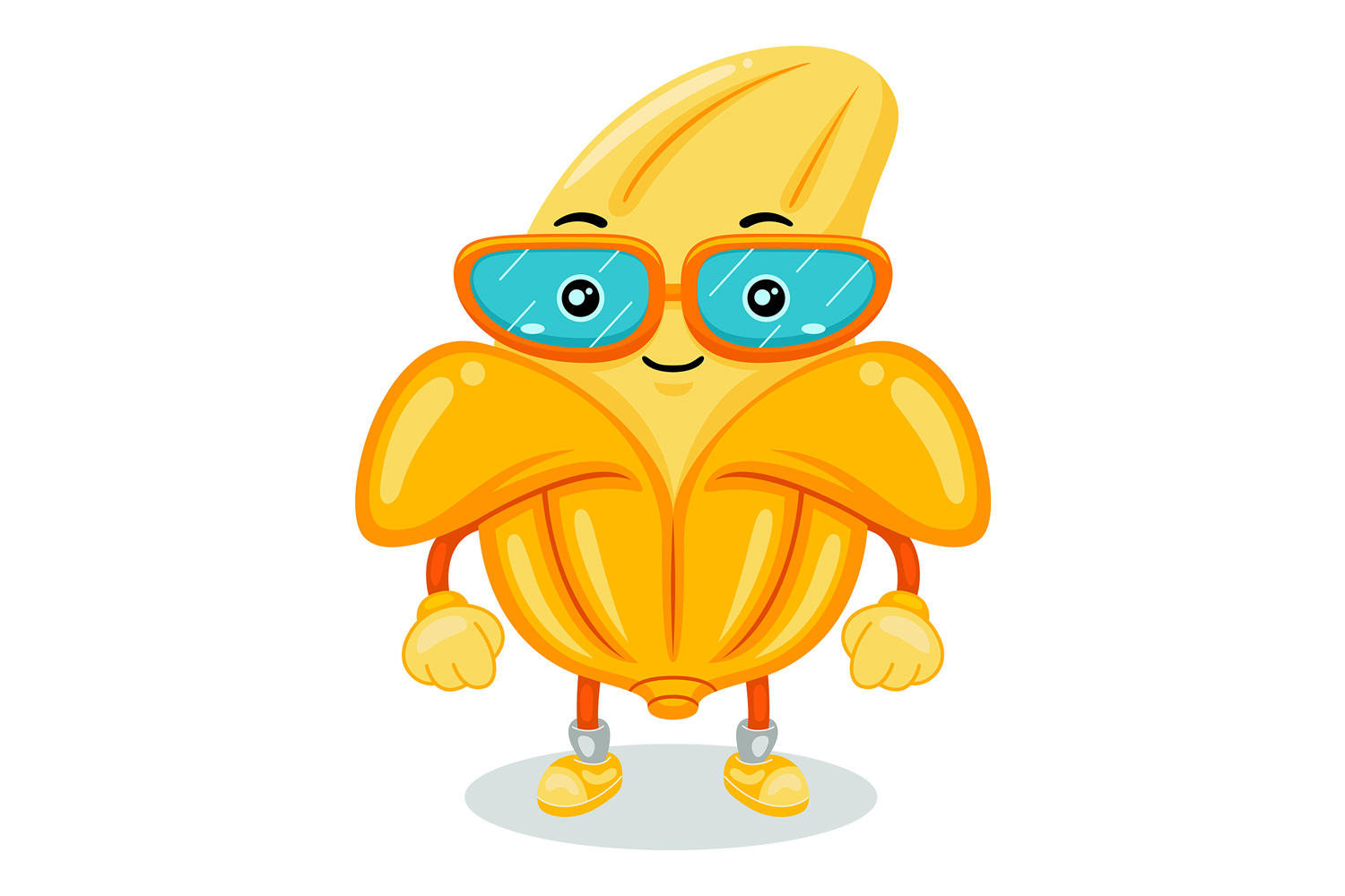 Banana Mascot Character Vector Illustration