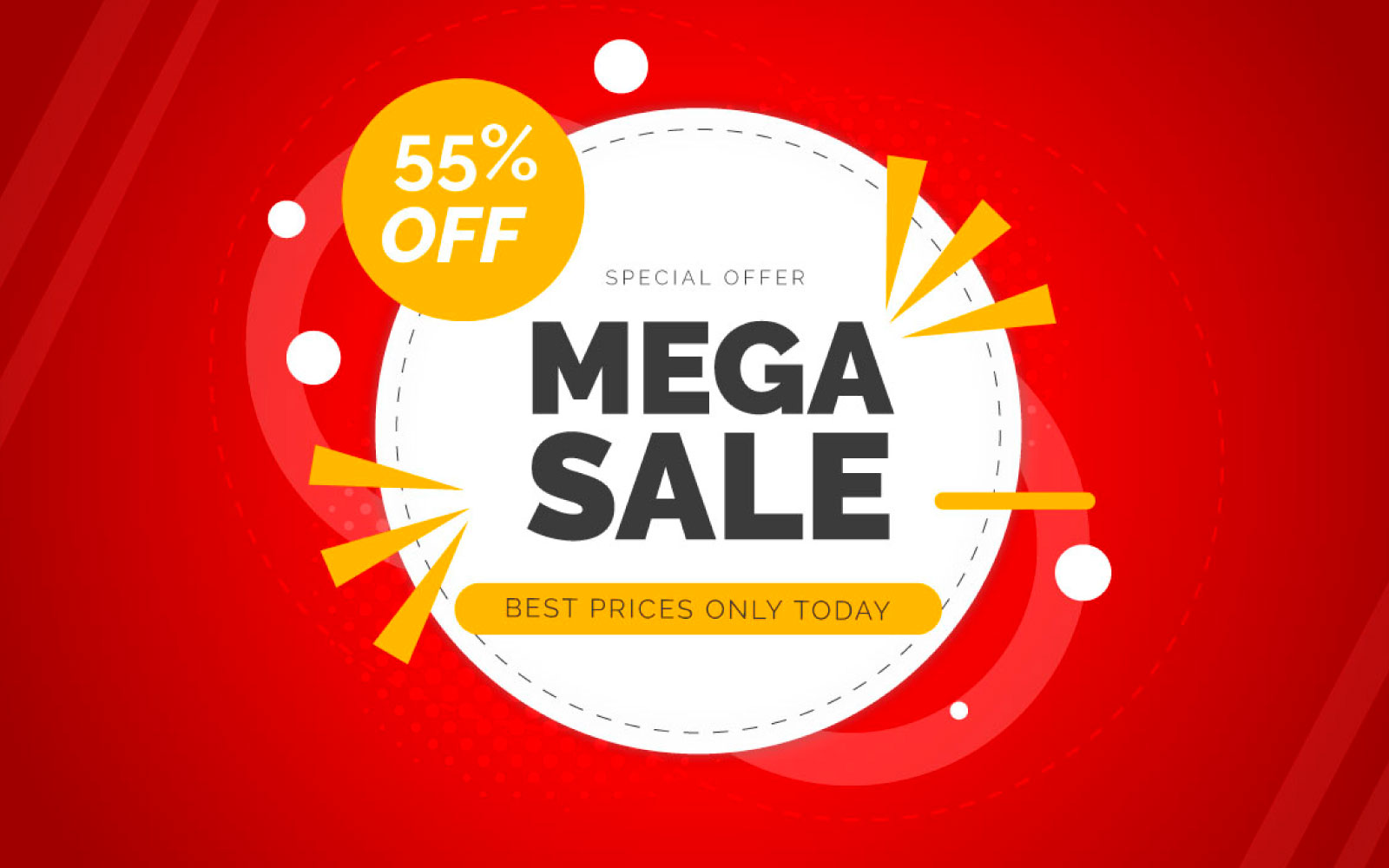 Sale marketing banner with price cut out and sell-off Vector