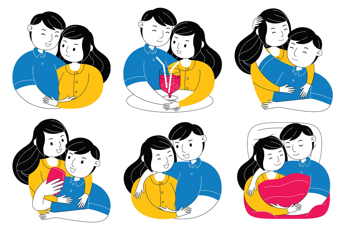 Couple Valentine's Day Vector Set #01