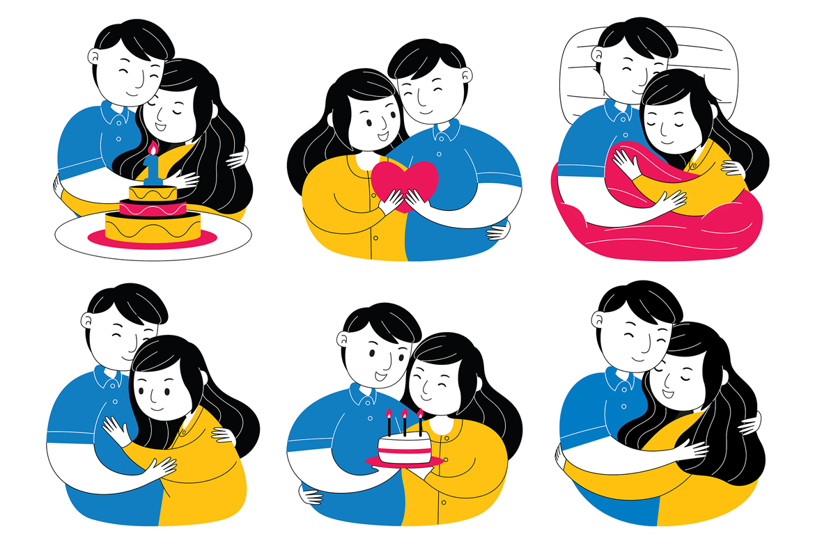 Couple Valentine's Day Vector Set #02