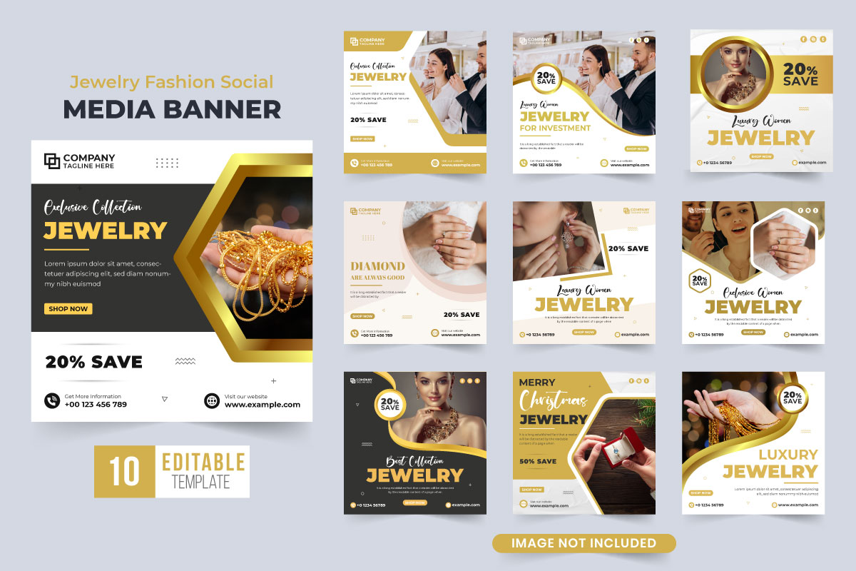Jewelry sale template for marketing