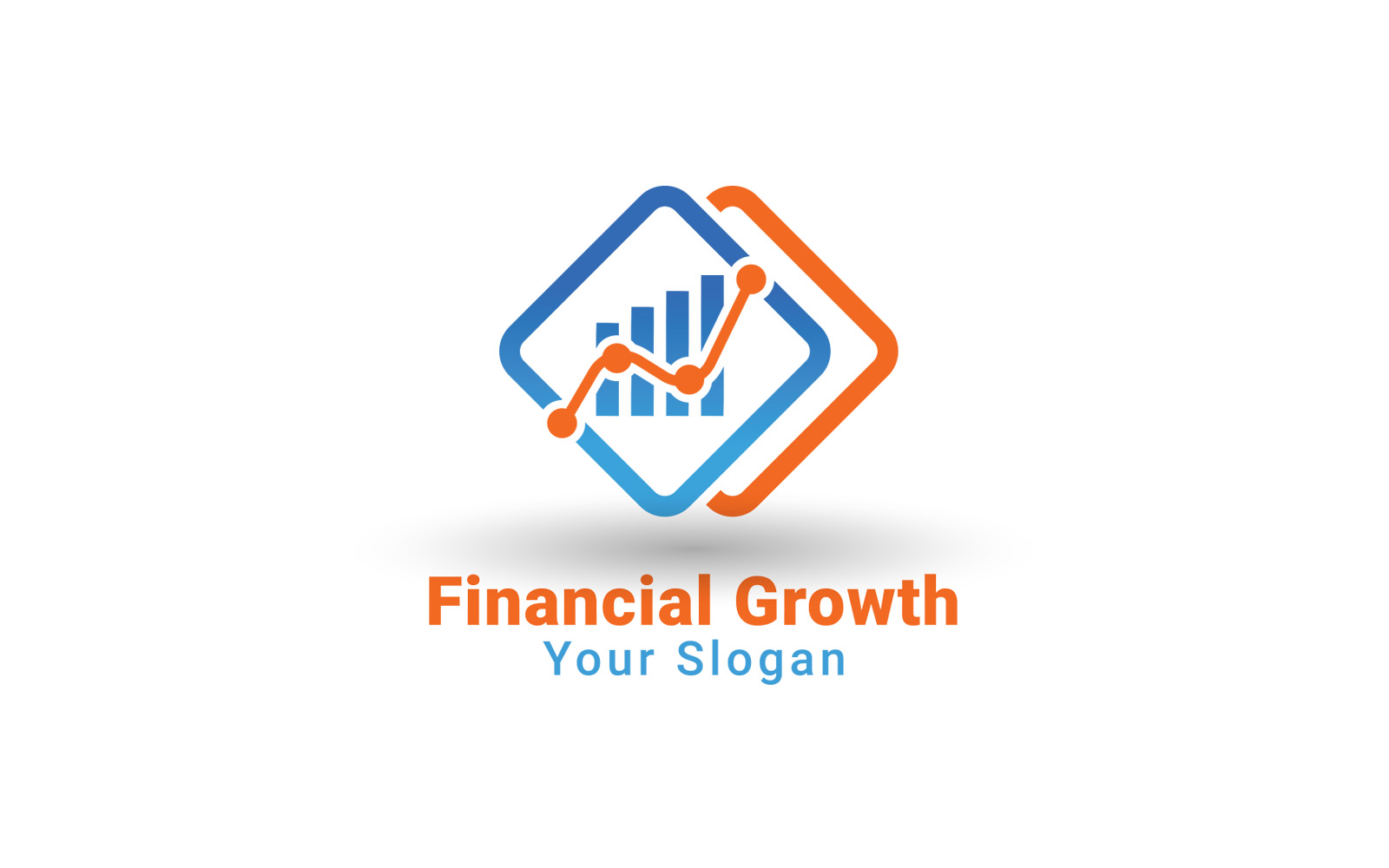 Financial Location Logo, Accounting Logo Template