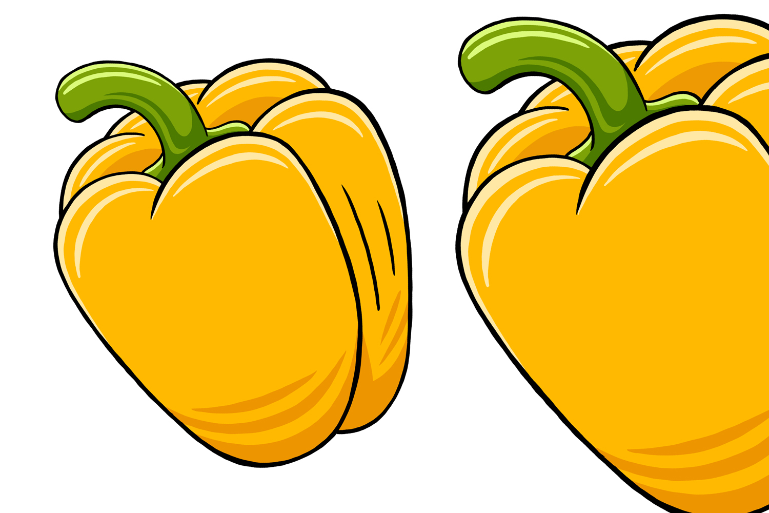 Yellow Pepper Vector Illustration