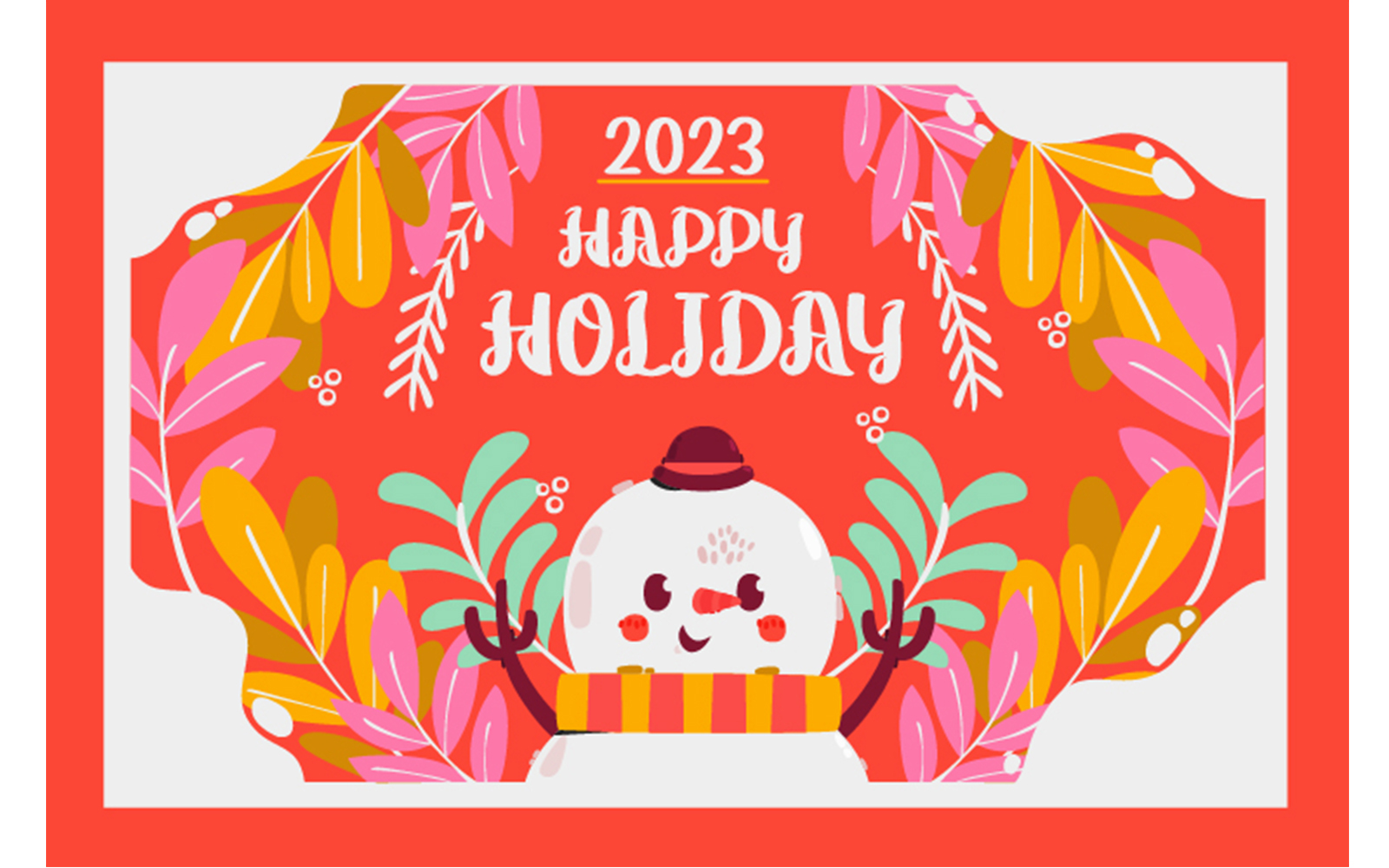 Happy Holiday 2023 Card Illustration