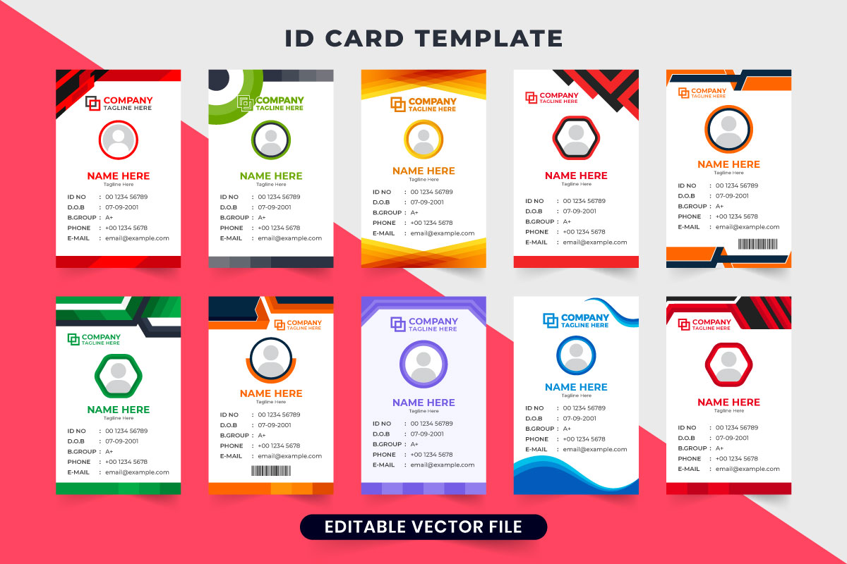 Identity card collection for company