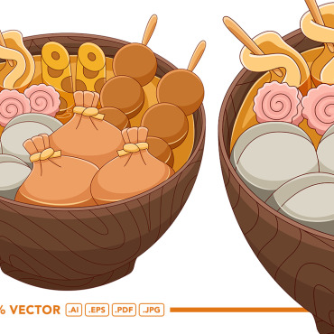 Oden Japanese Vectors Templates 304948