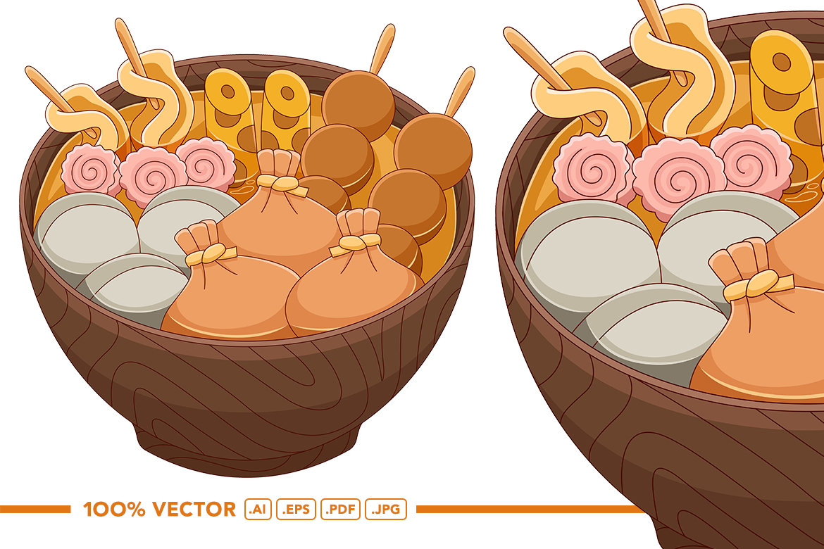 Oden Vector in Flat Design Style