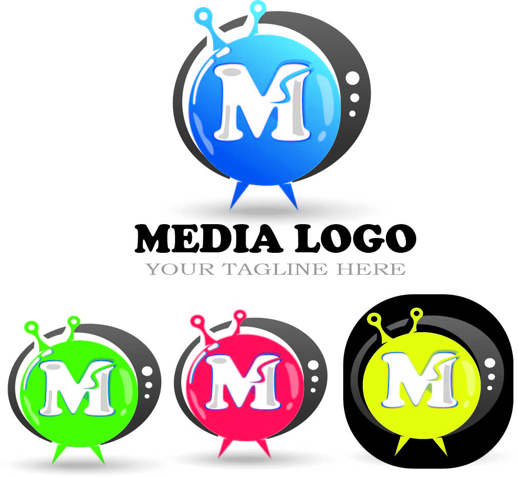 Media Logo M Word matching With M Logo