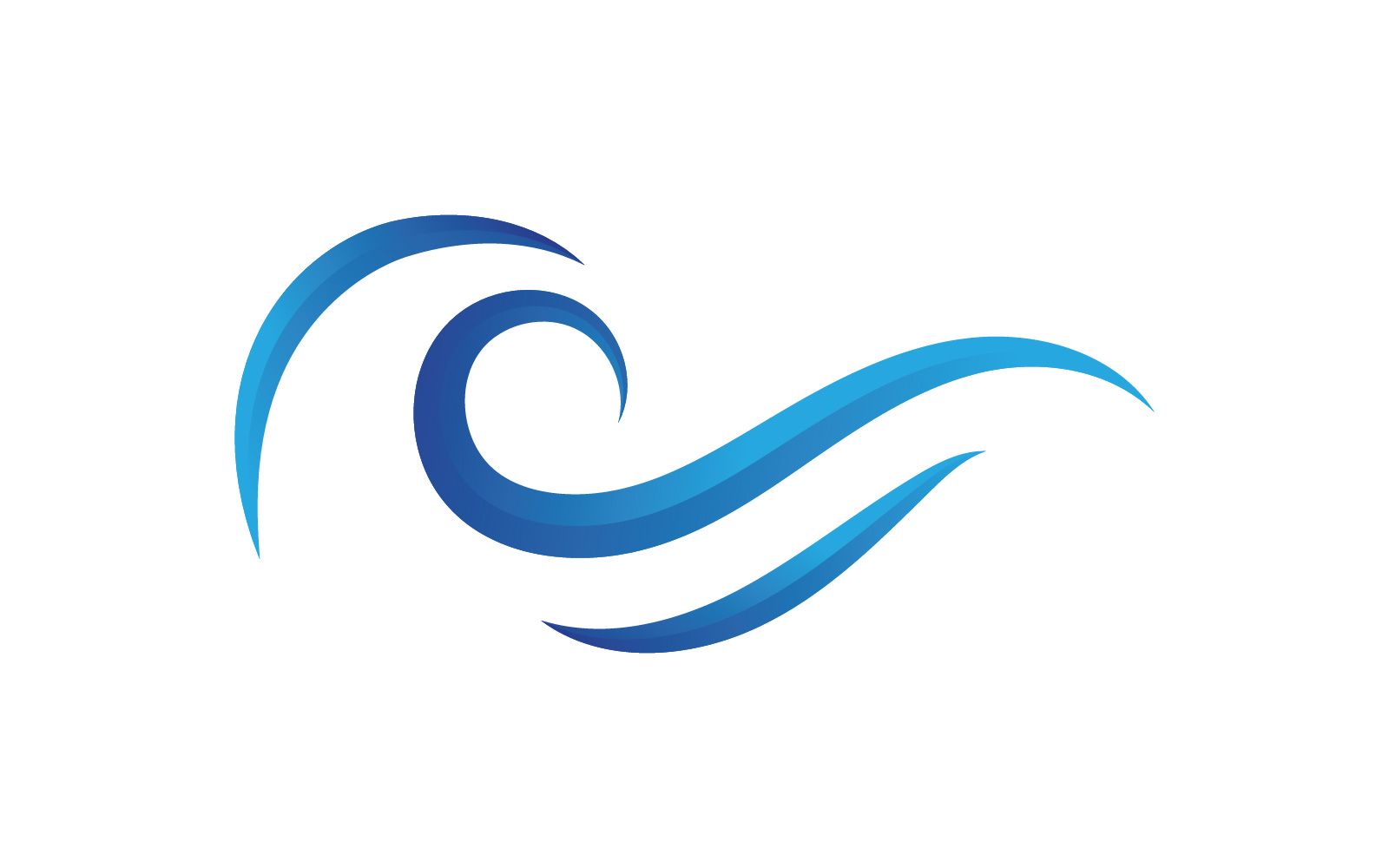 Blue Wave Logo Vector. water wave illustration template design V9