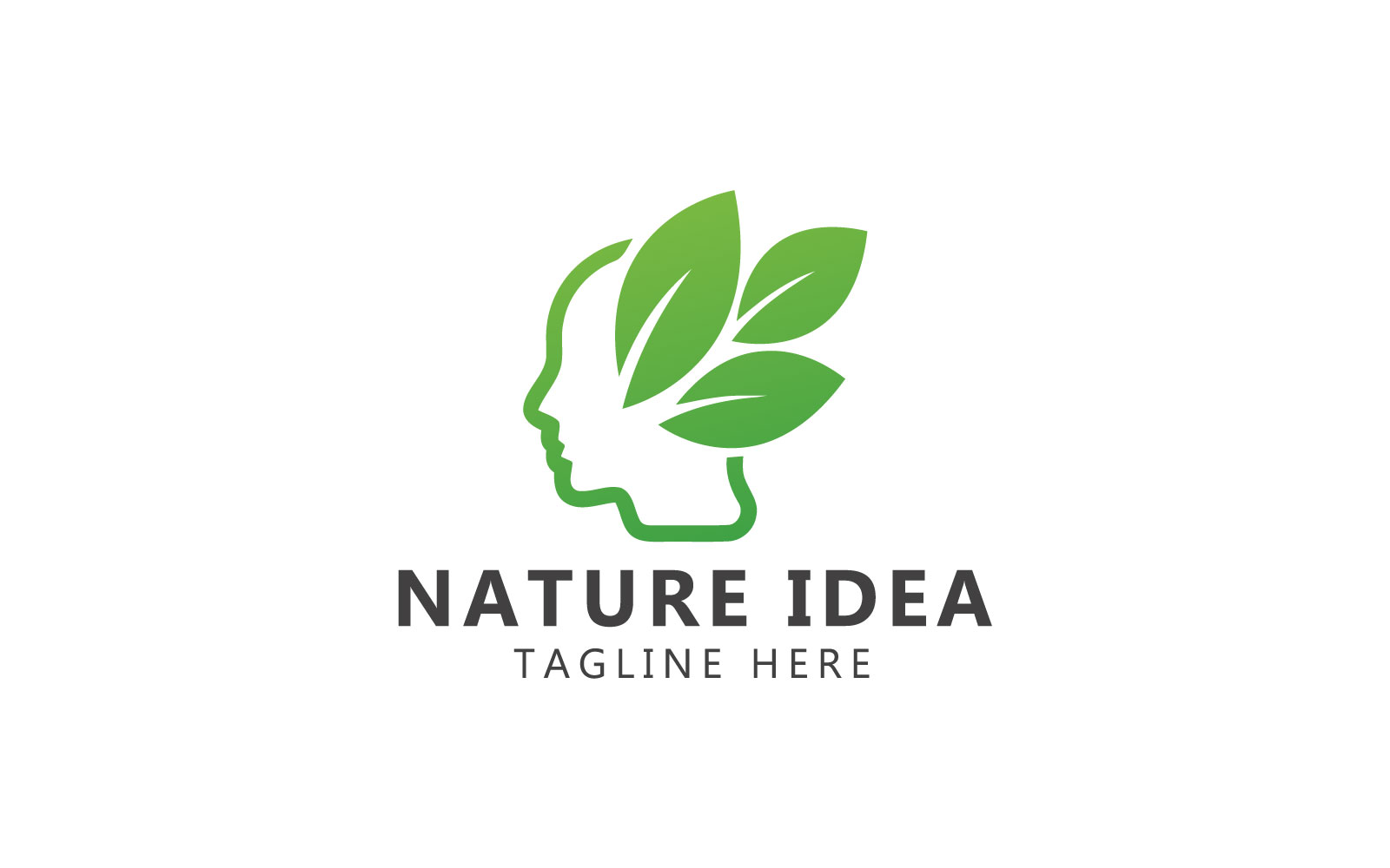 Green Idea Logo. Nature Idea Logo Template
