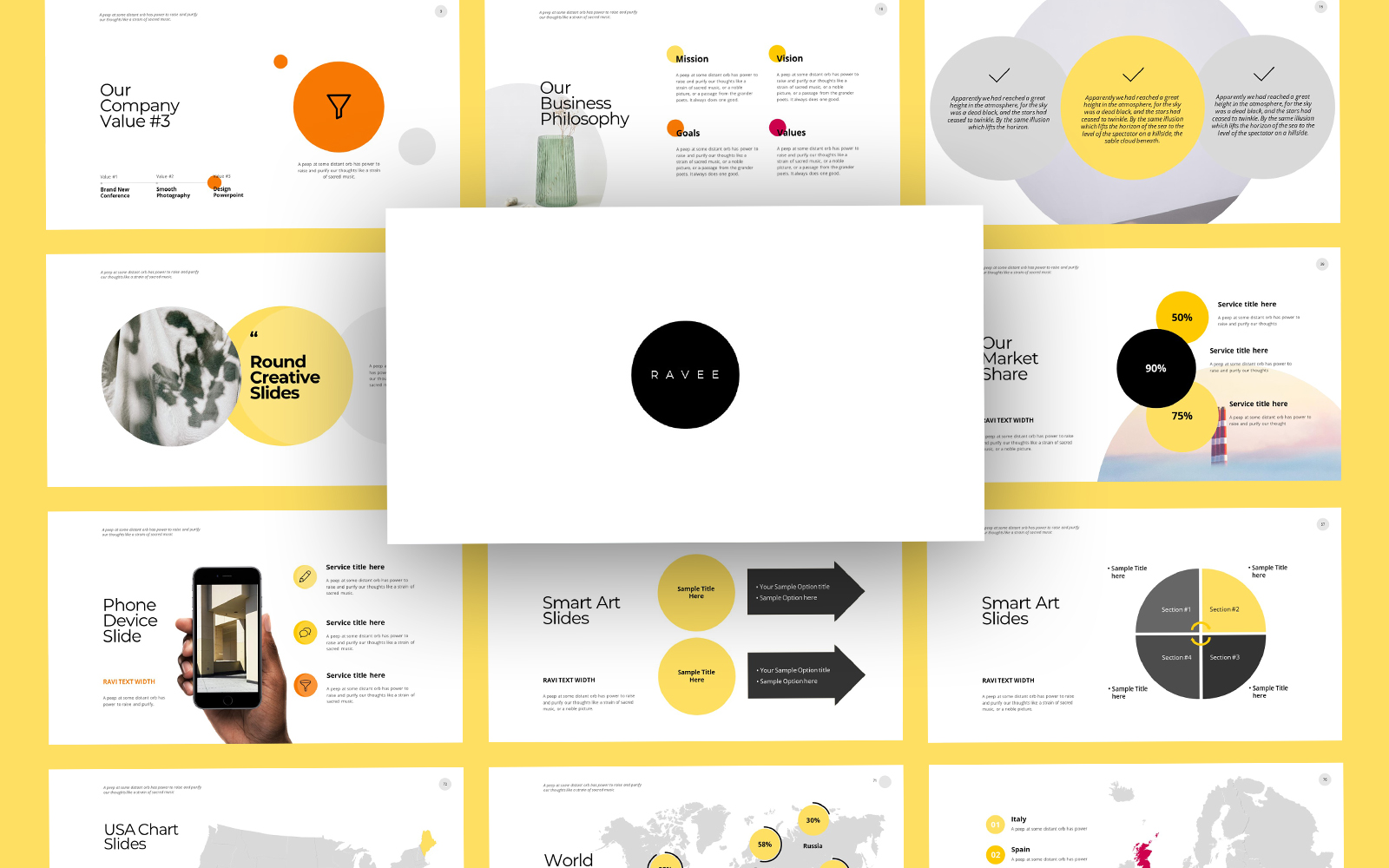 Ravee Clean Business PowerPoint Template