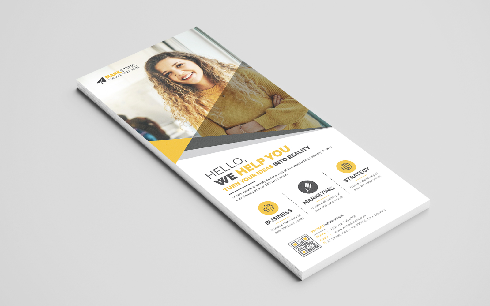 Corporate DL Flyer Template Layout