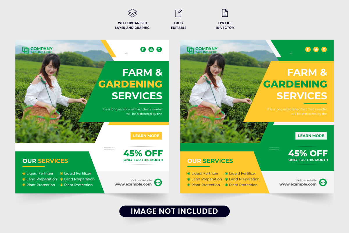 Landscaping and farming service poster
