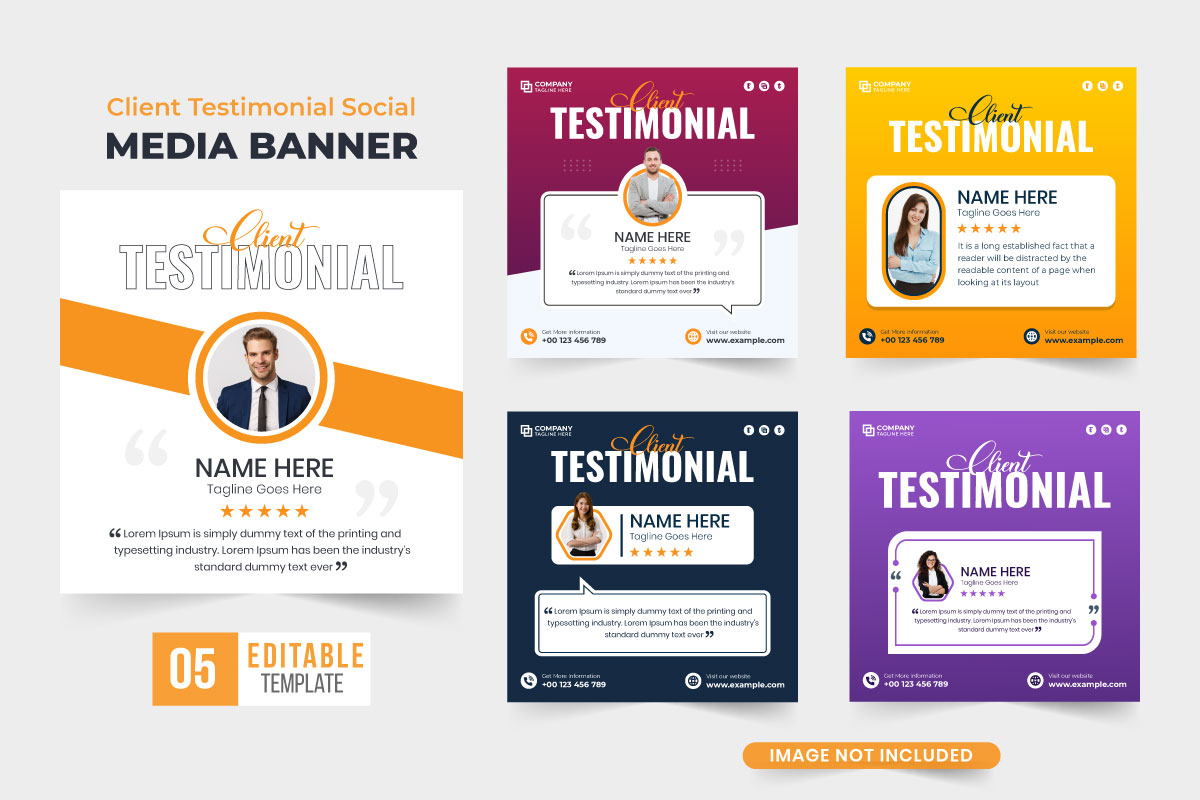 Customer service review template set