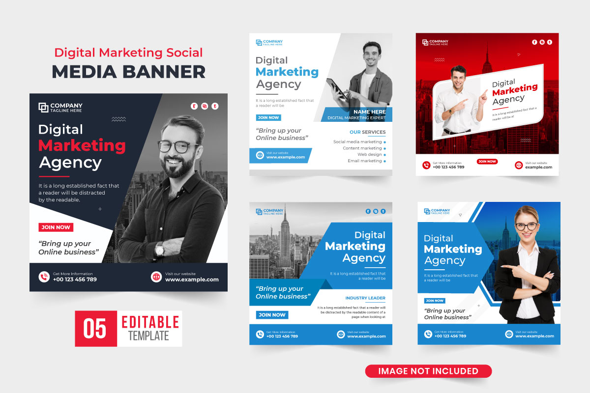 Digital marketing agency template set