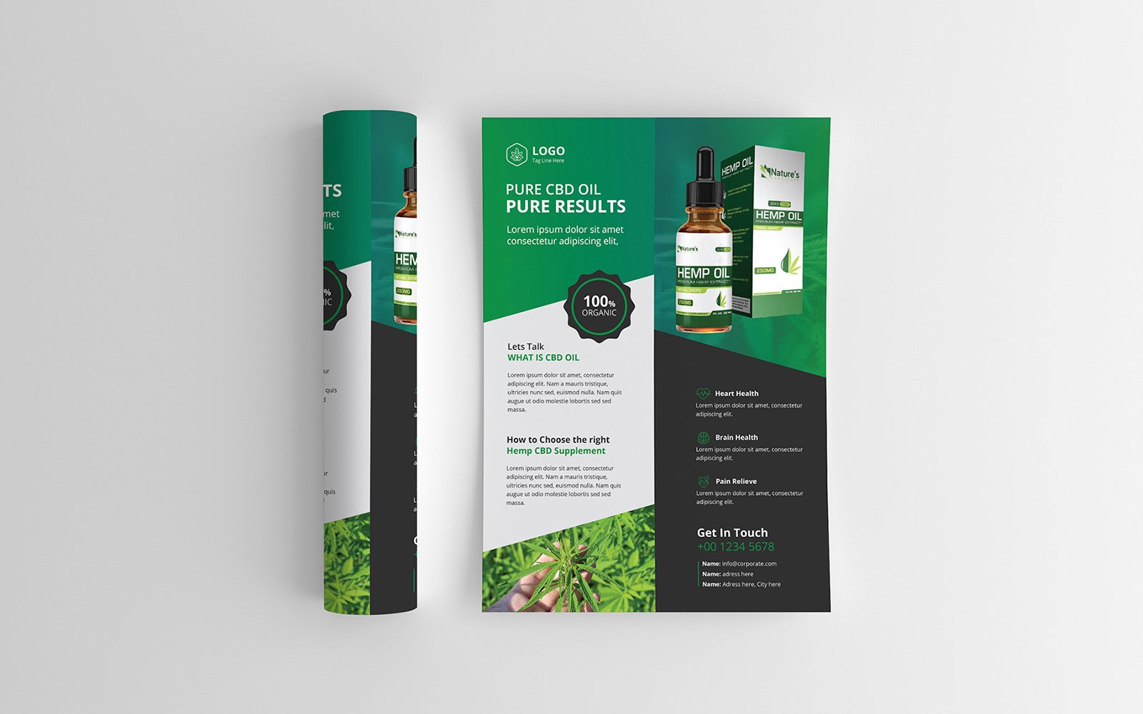 Hemp or Cbd Flyer Template