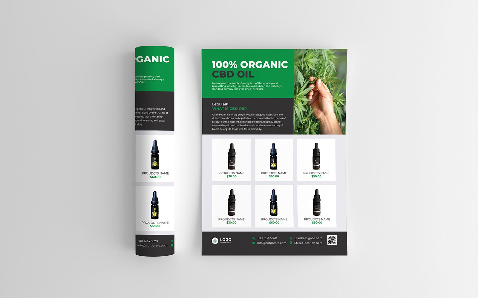 Hemp Cbd Product Sale Flyer Design