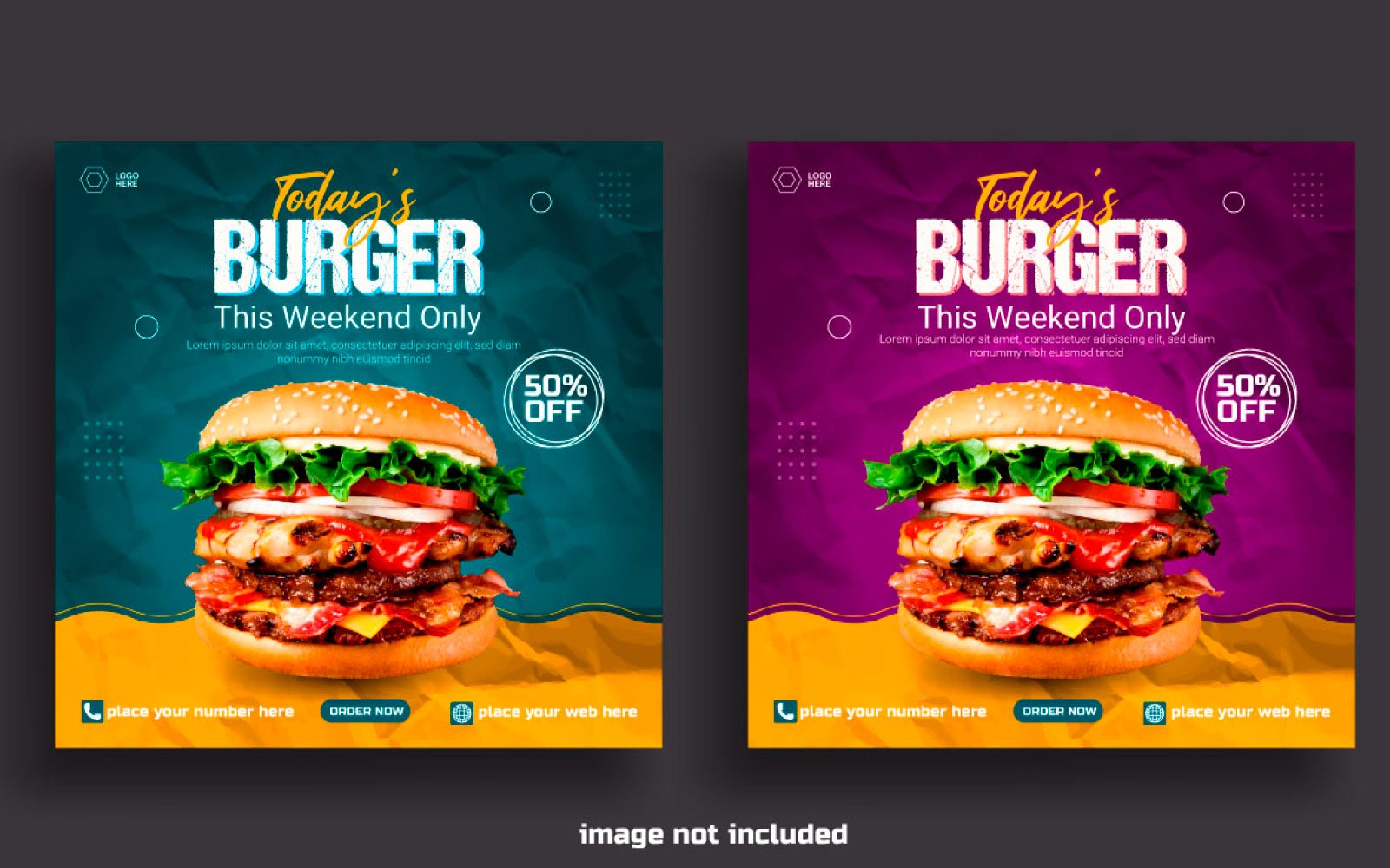 Food  Social media post  banner advertising discount sale offer template  design