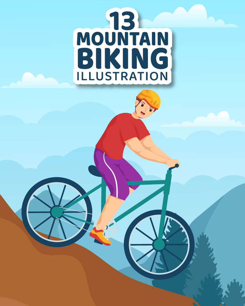 13 Mountain Biking Illustration
