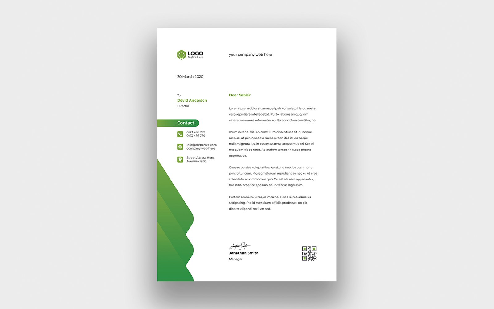 Creative Corporate Business Letterhead