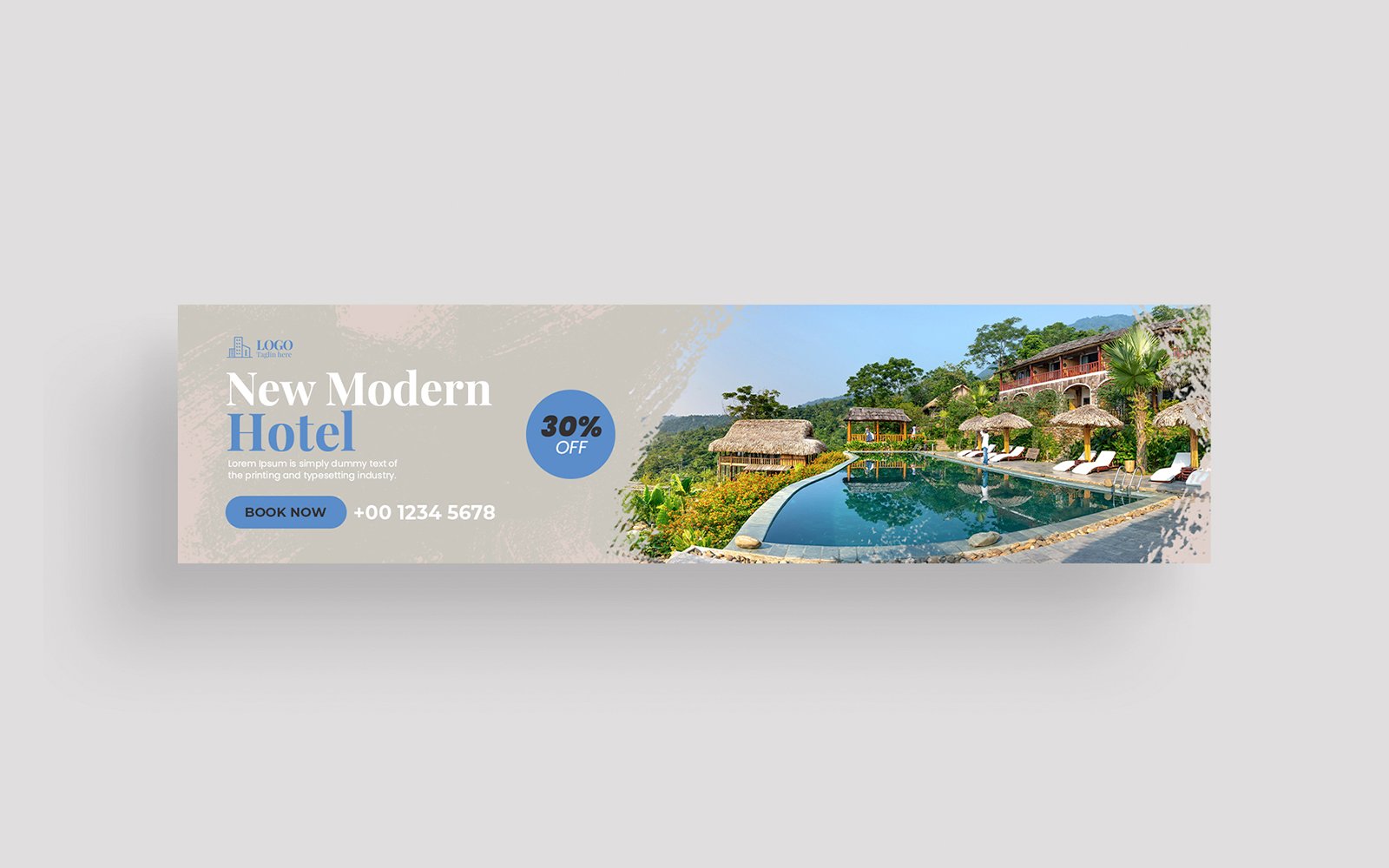 Tour Hotel LinkedIn Cover Photo Template