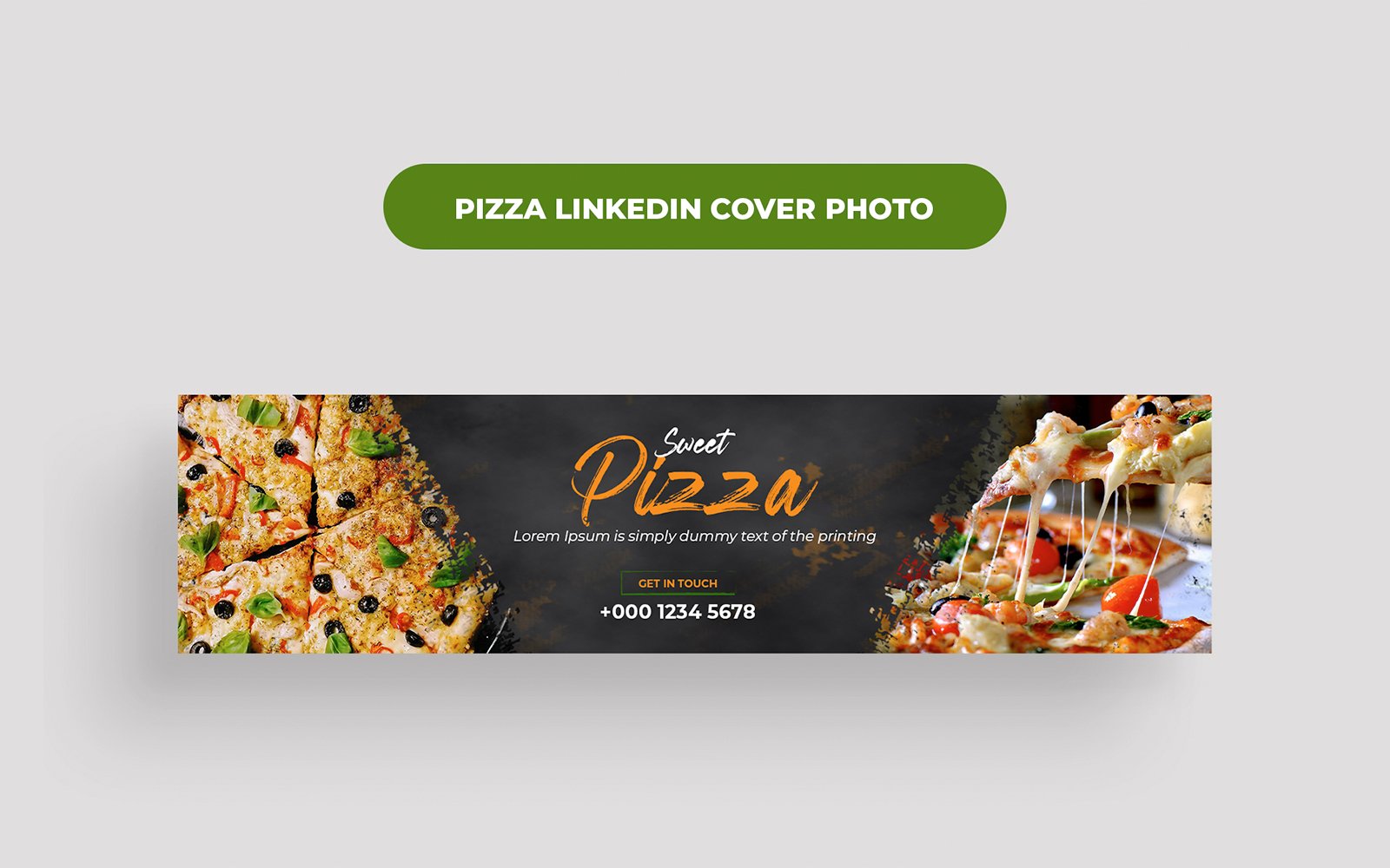 Pizza Food LinkedIn Cover Photo