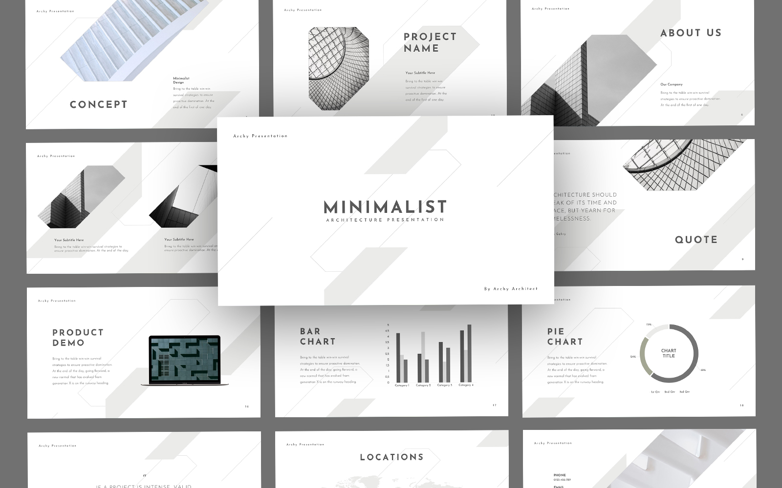 Archy Minimalist Architecture PowerPoint Template