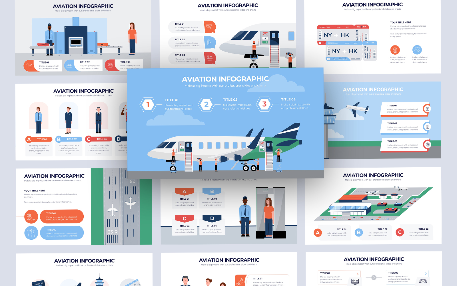 Aviation Vector Infographic Keynote Template