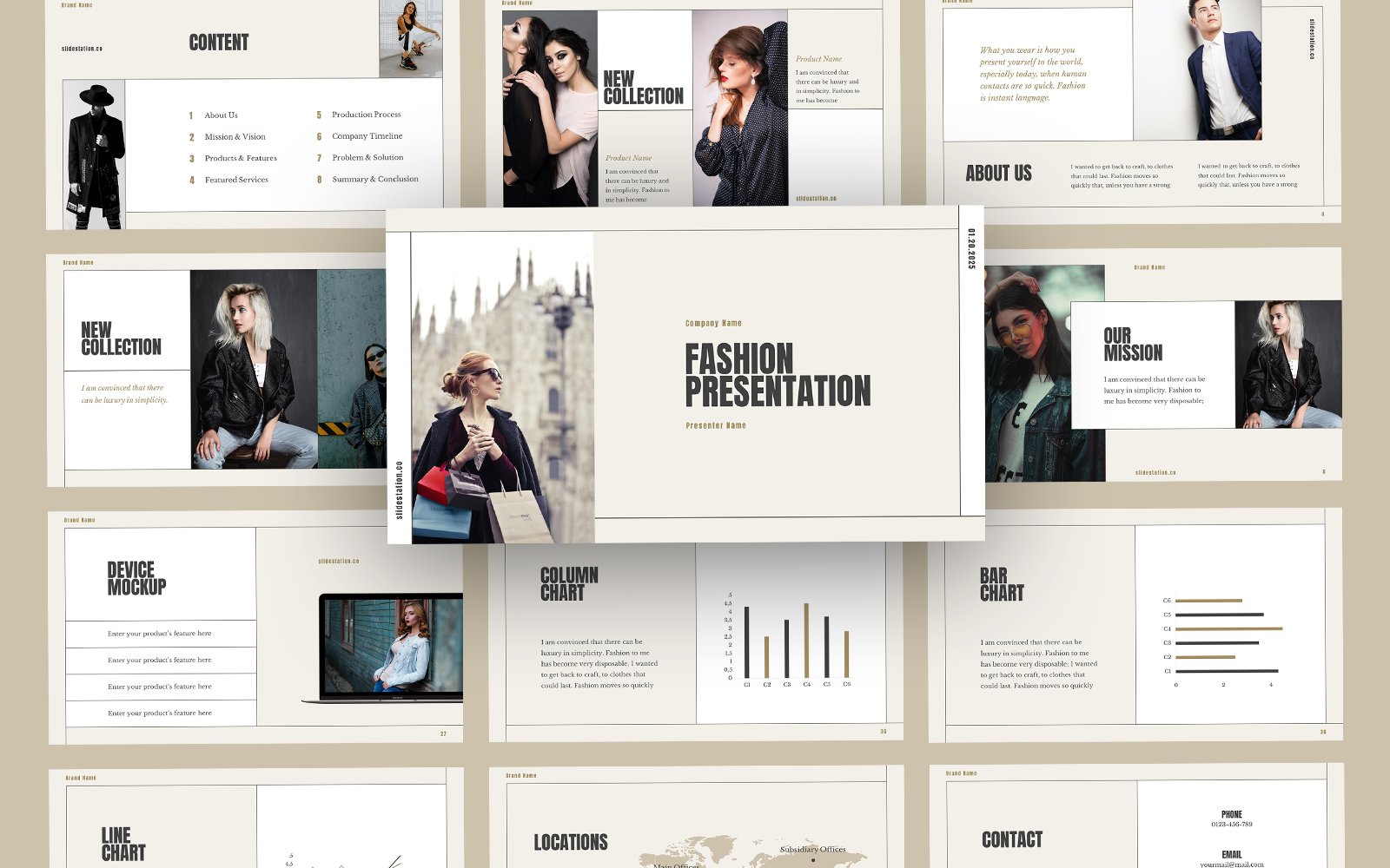 Beauty Minimalist Fashion Keynote Template