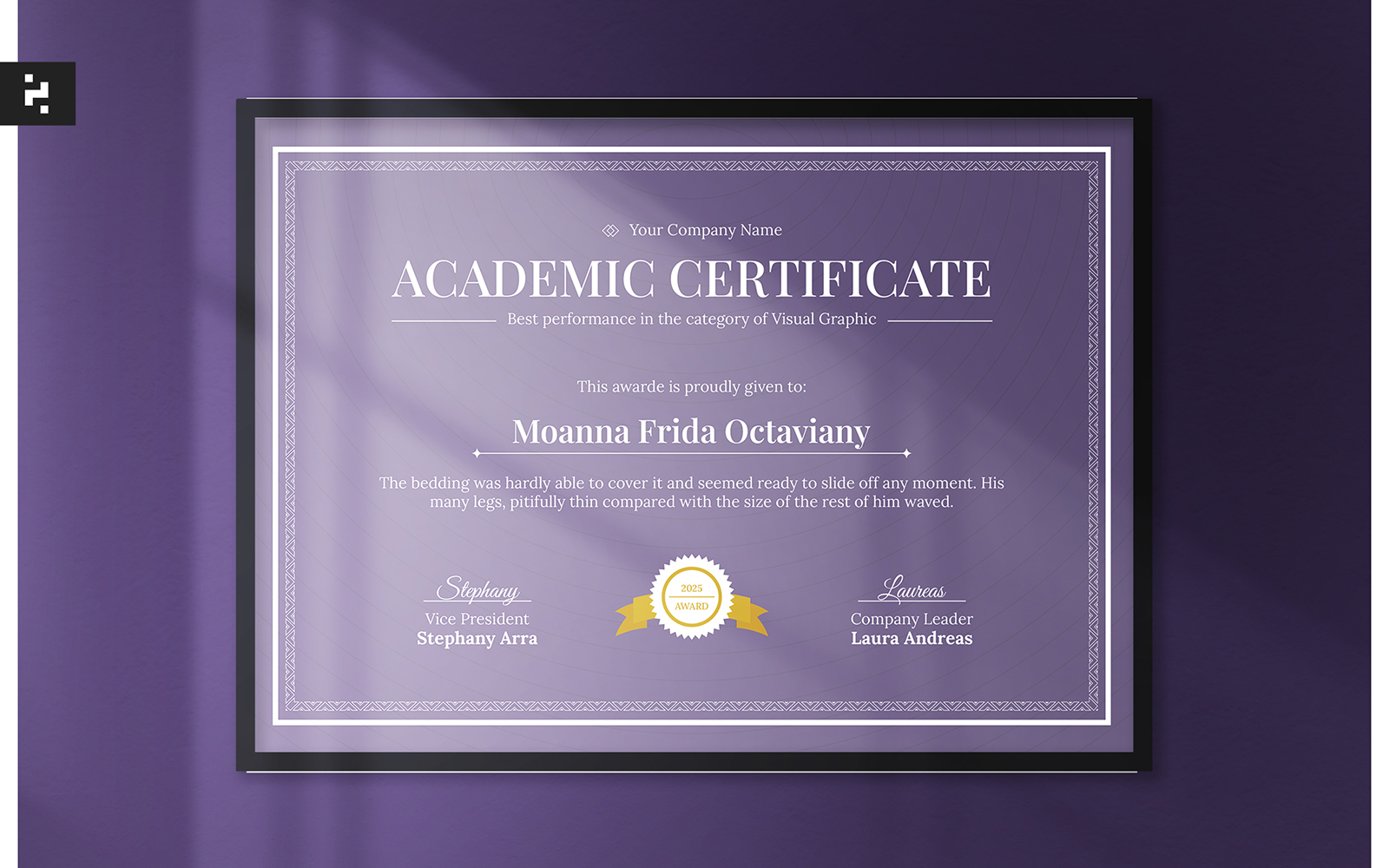 Purple Elegant Certificate