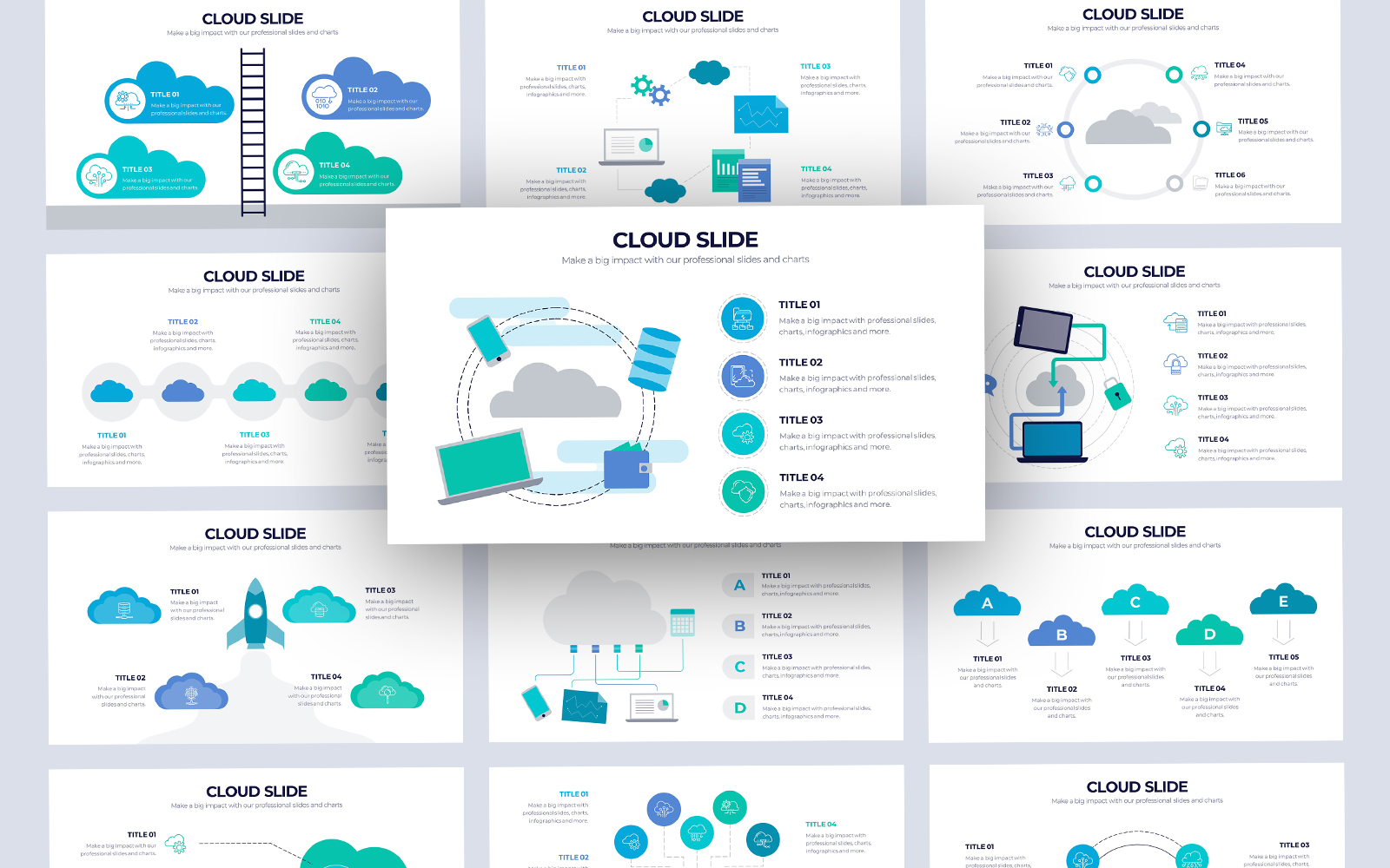 Business Cloud Infographic Google Slides Template