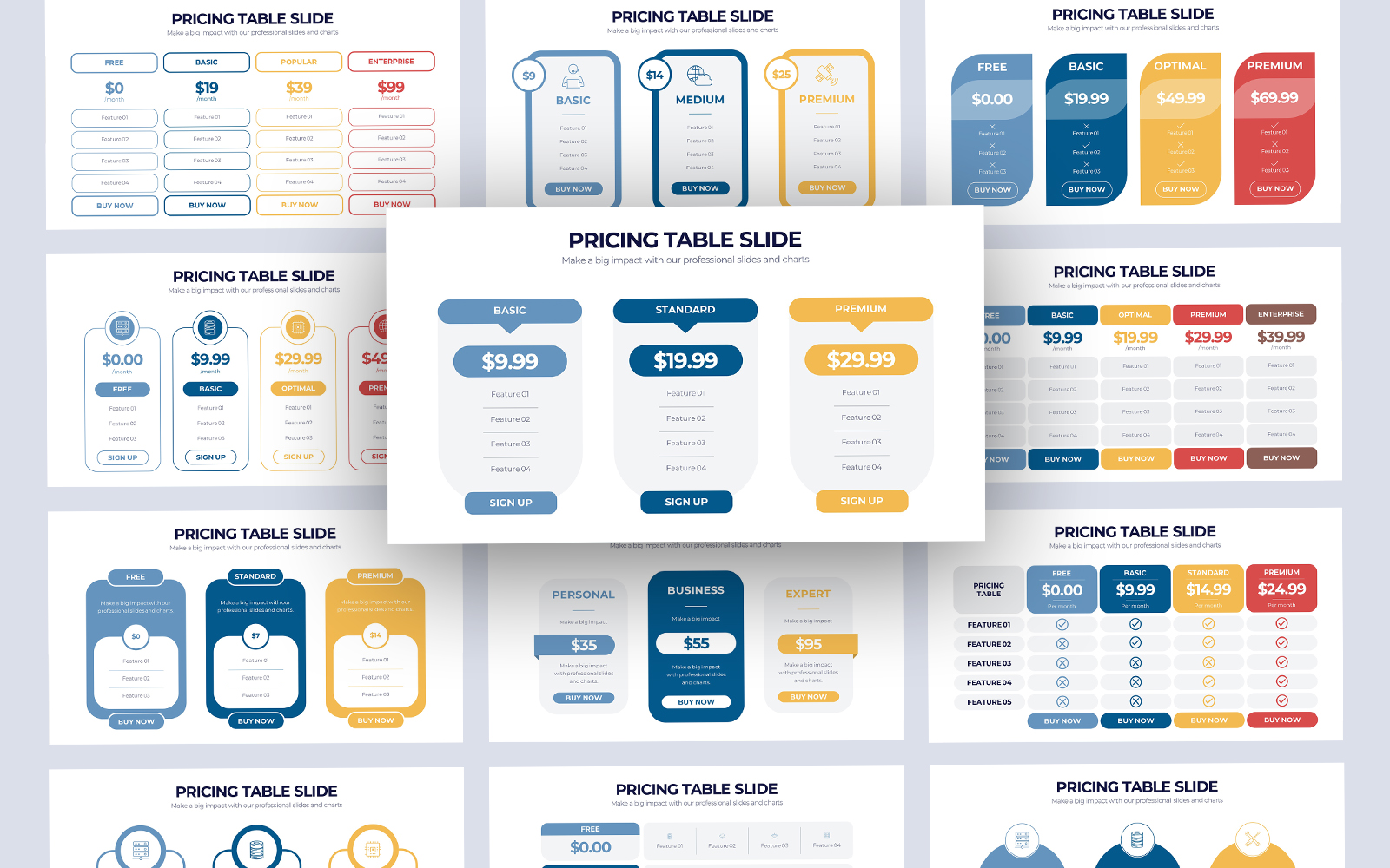 Business Pricing Table Infographic PowerPoint Template