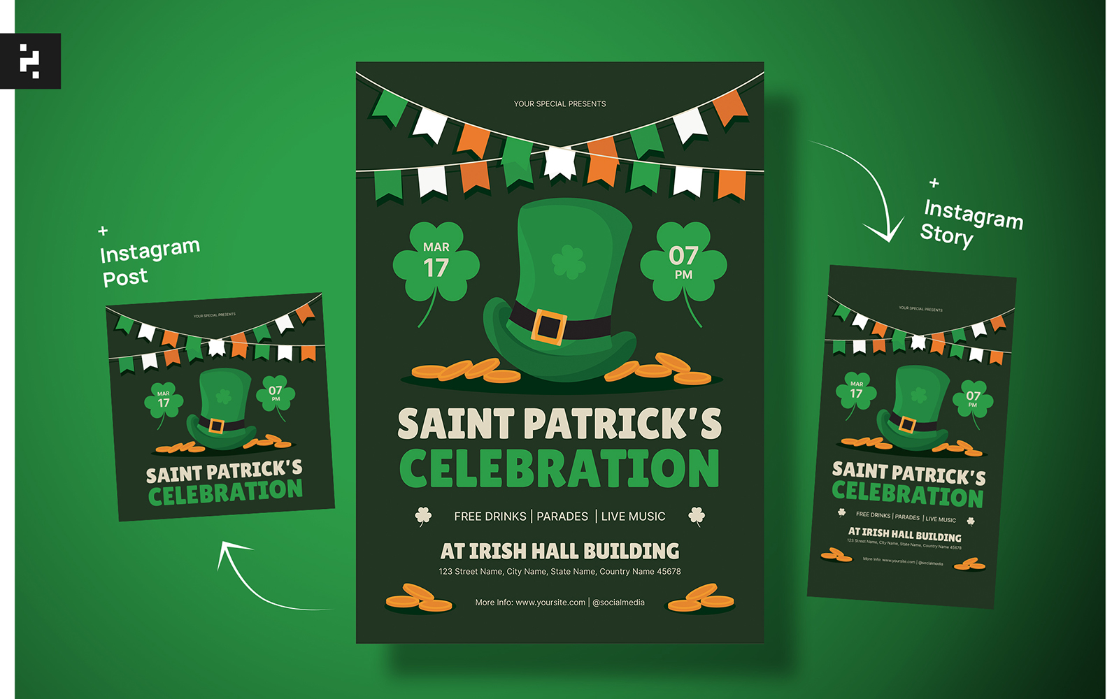 Saint Patricks Celebration Flyer