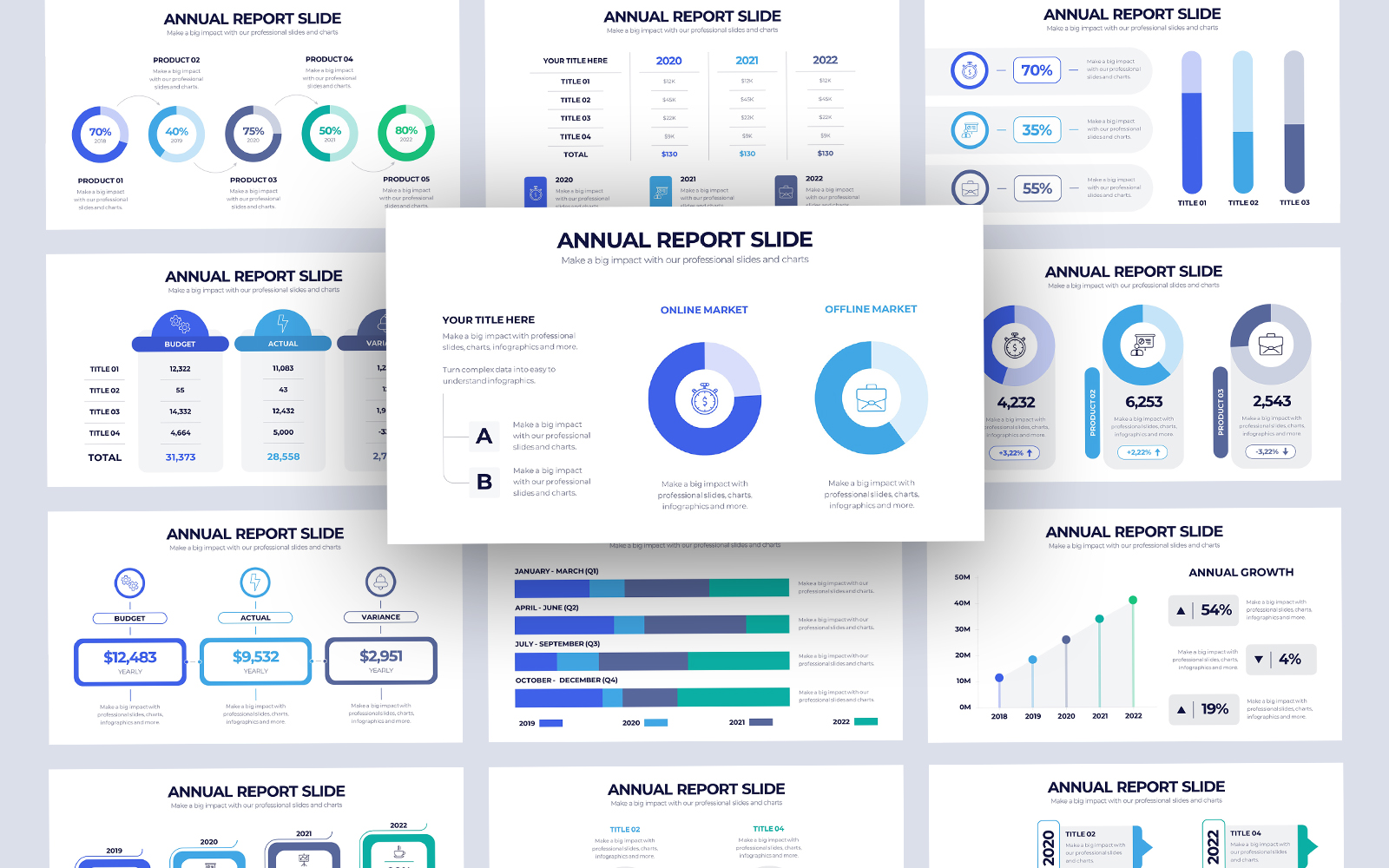 Business Annual Report Slides PowerPoint Template