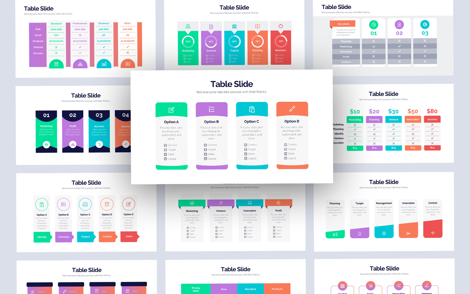 Table Data Infographic Keynote Template
