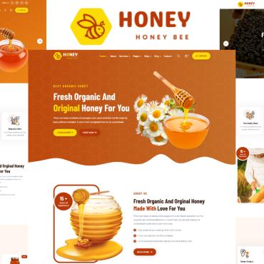 Beekeeping Food Responsive Website Templates 306101