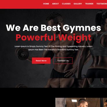 Beauty Bodybuilding Landing Page Templates 306104
