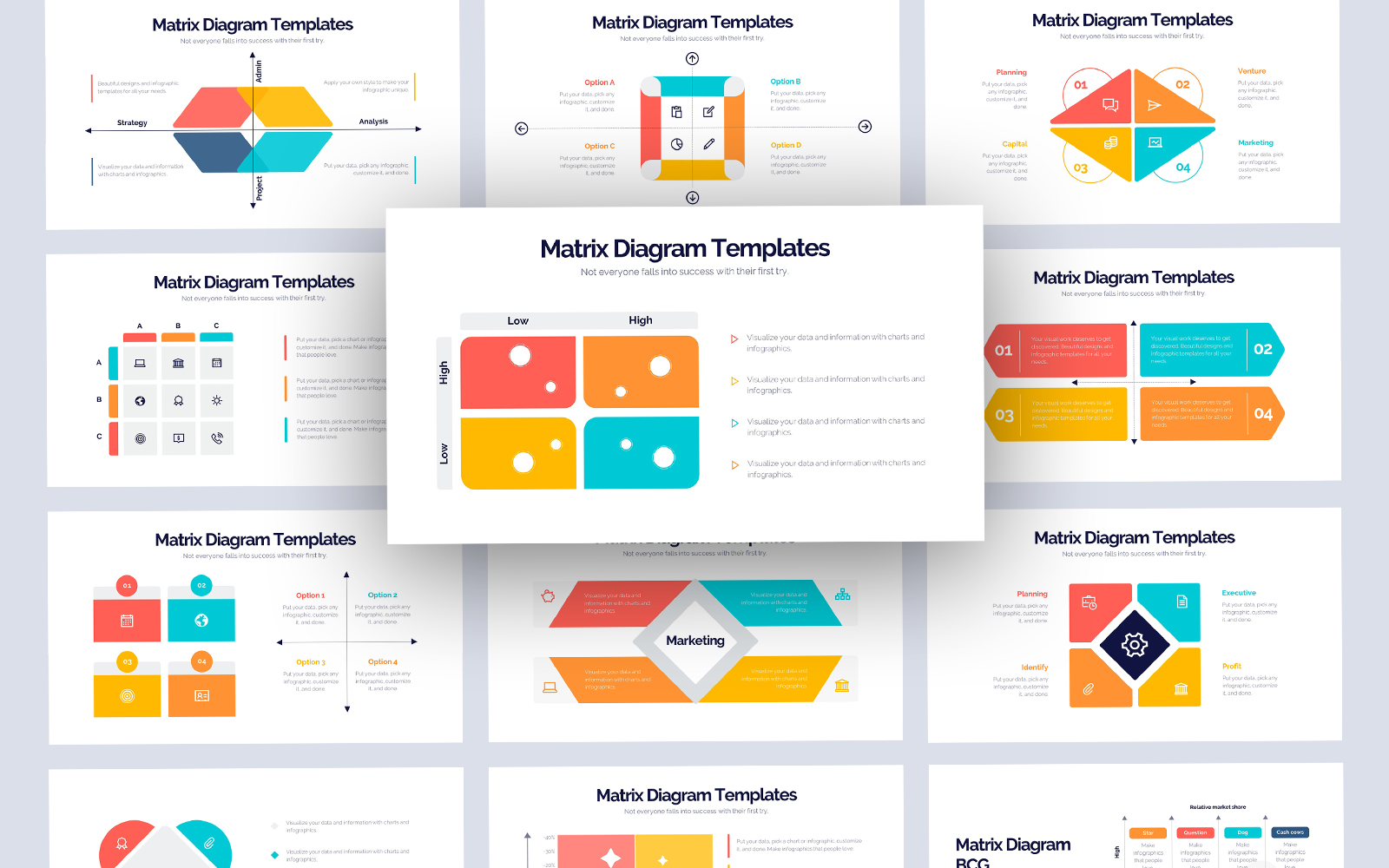 Matrix Diagram Infographic PowerPoint Template