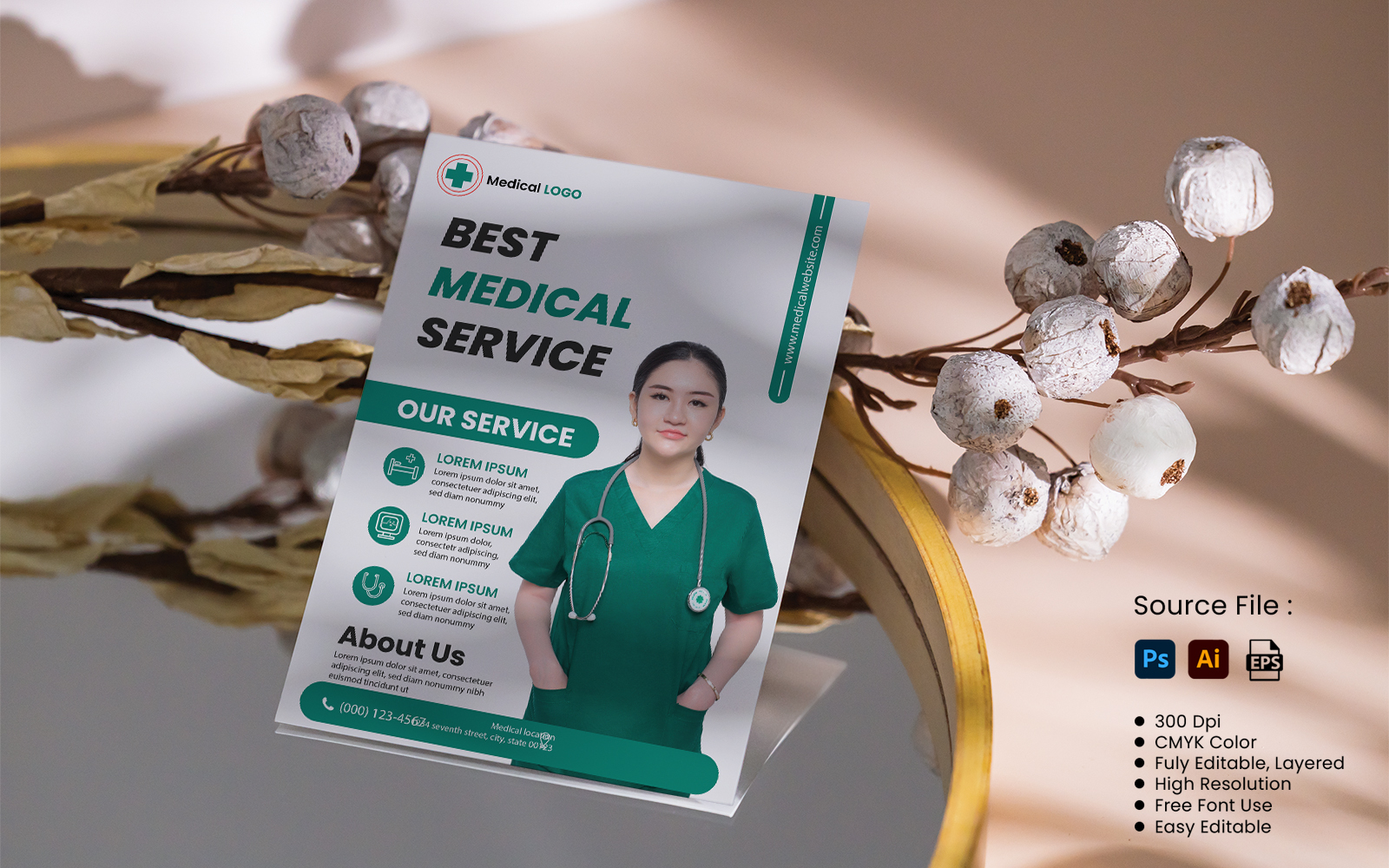 Medical Service Flyer Template