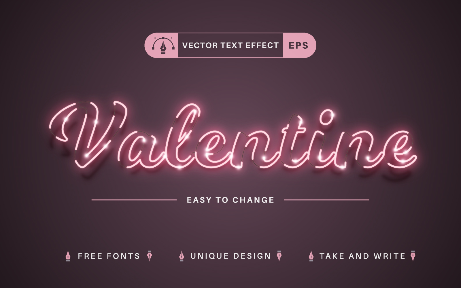 Valentine - Editable Text Effect, Font Style