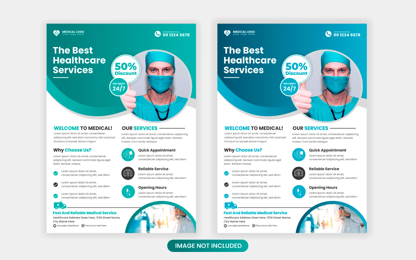 Medical flayer Design Template Healthcare and Medical pharmacy flyer  design