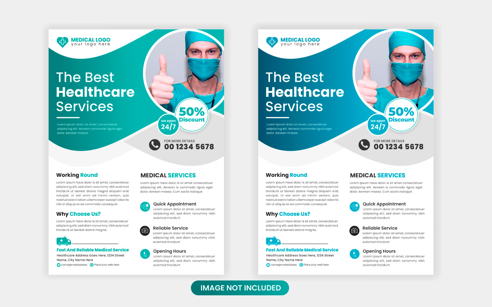 Vector Medical flayer Design Template Healthcare and Medical pharmacy flyer  design