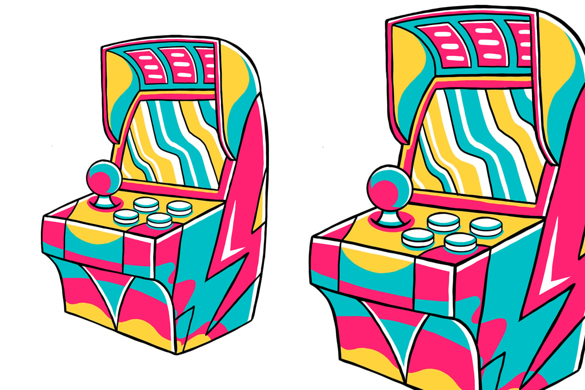 Game Arcade Machine (90's Vibe) Vector Illustration