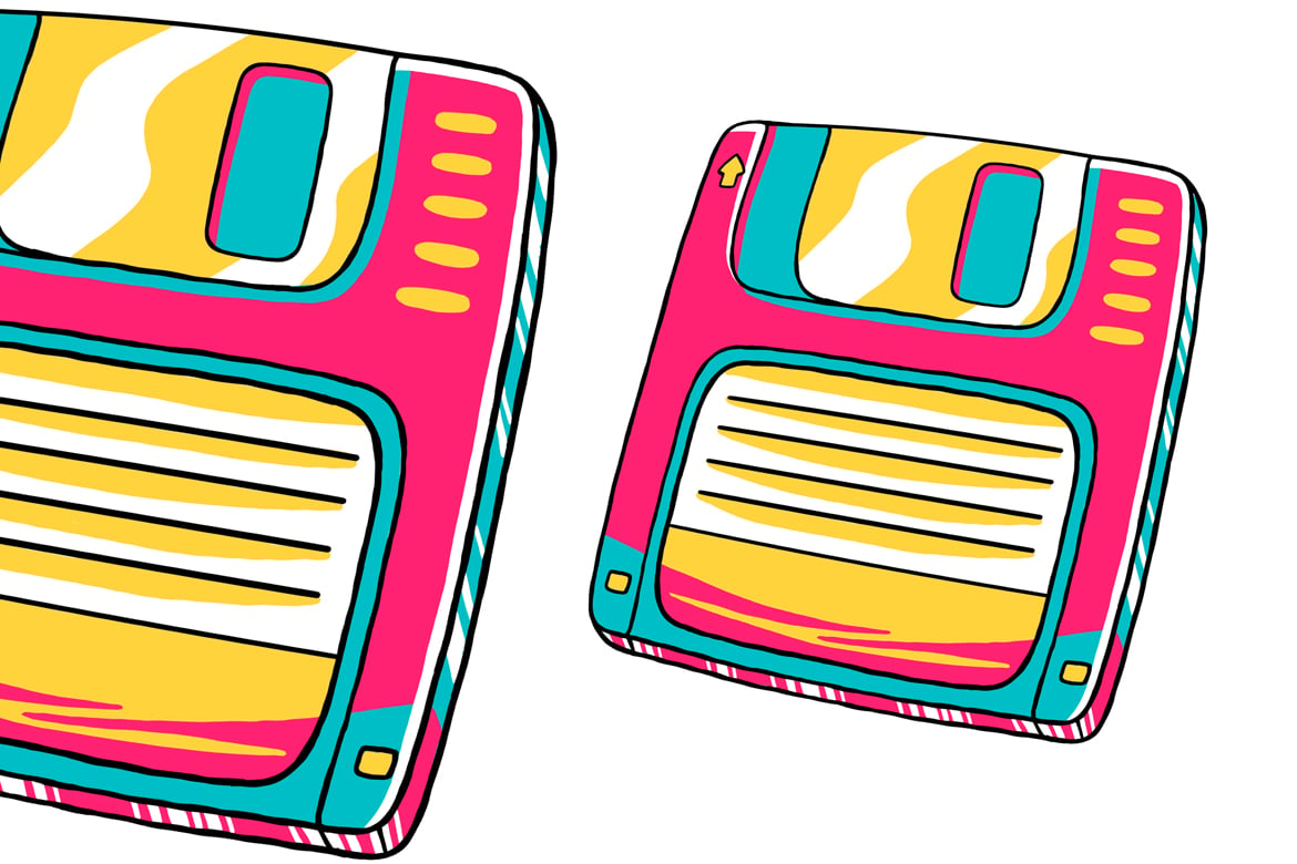 Floppy Disk (90's Vibe) Vector Illustration