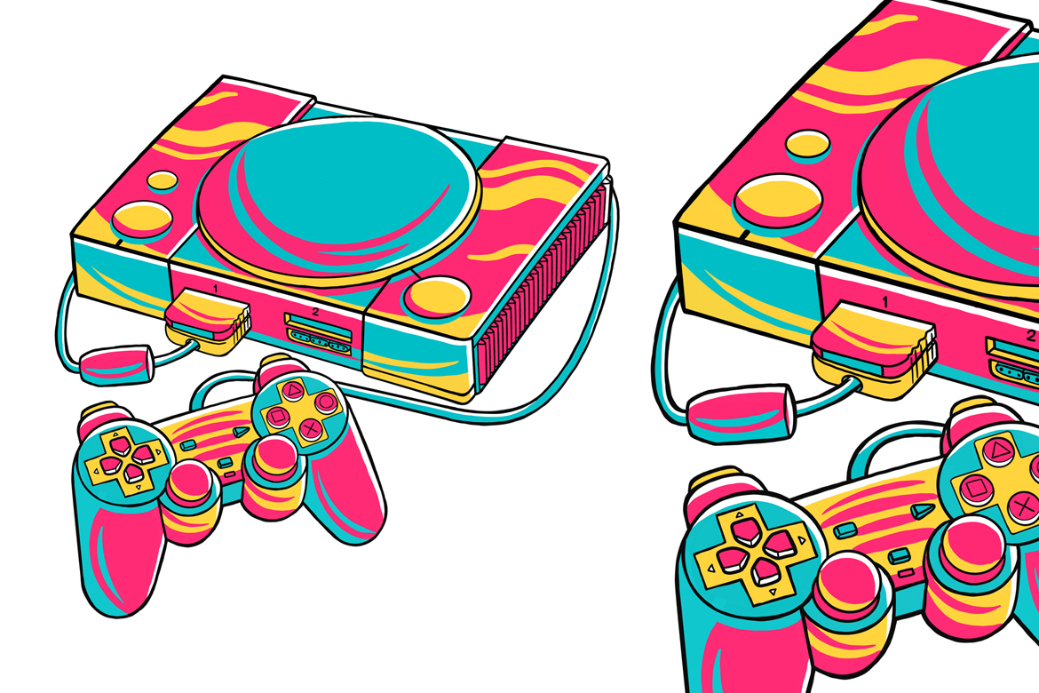 Game Console (90's Vibe) Vector Illustration