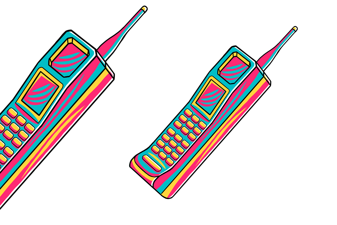 Handphone (90's Vibe) Vector Illustration